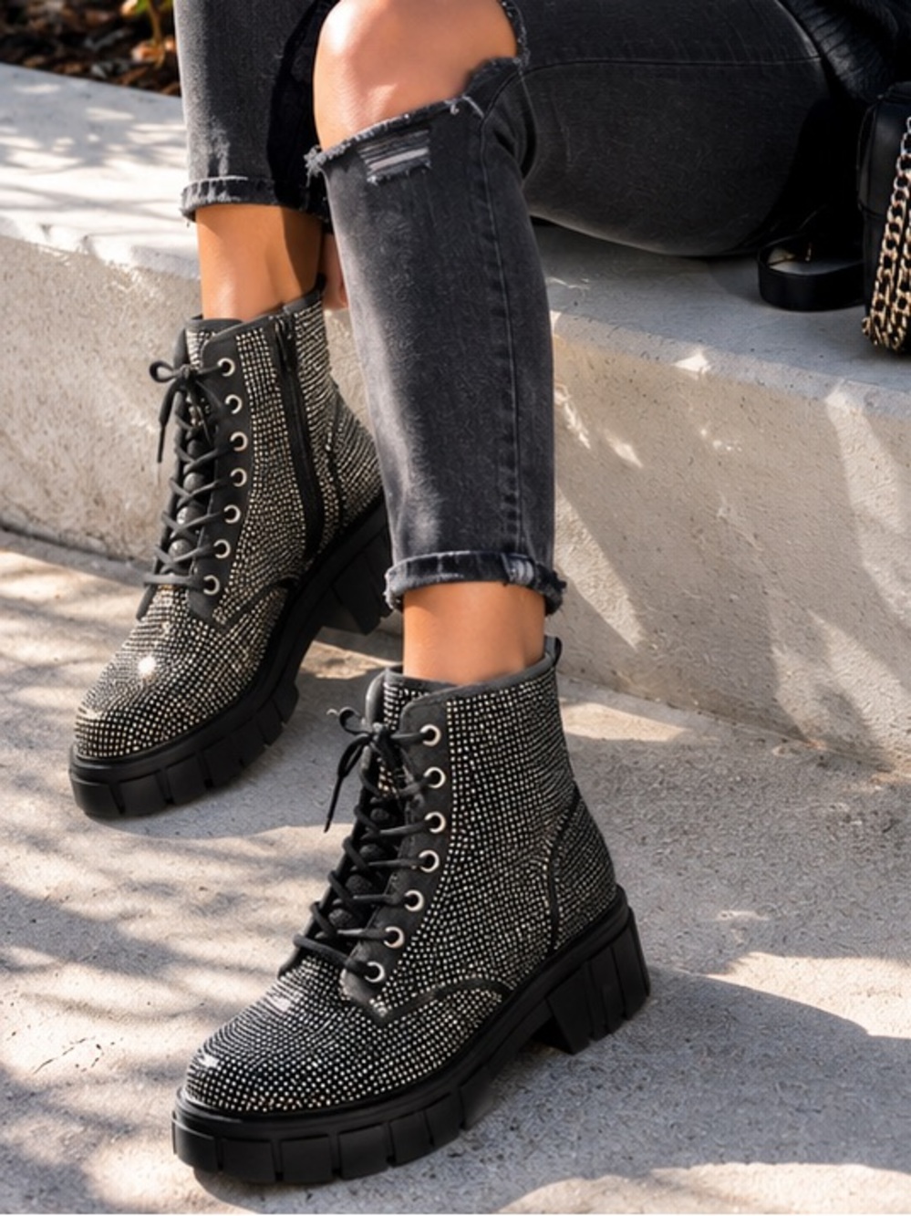 Madden nyc women’s rhinestone boots | Size 9